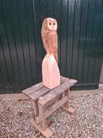 Houten Kerkuil - Douglas Hout - 65cm, Antiek en Kunst, Kunst | Beelden en Houtsnijwerken, Ophalen of Verzenden