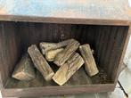 Vintage Gas Sfeerhaard met Houtblokken, Huis en Inrichting, Haarden, Ophalen, Gebruikt, Vrijstaande haard, Gashaard