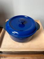 Blauwe Gietijzeren Pan - Made in France, Huis en Inrichting, Keuken | Potten en Pannen, Gebruikt, Ophalen of Verzenden, Koekenpan of Braadpan