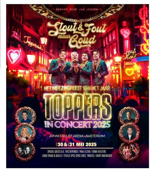 PLATINUM Veldkaarten voor de TOPPERS op zaterdag 31 Mei !!, Tickets en Kaartjes, Evenementen en Festivals, Drie personen of meer