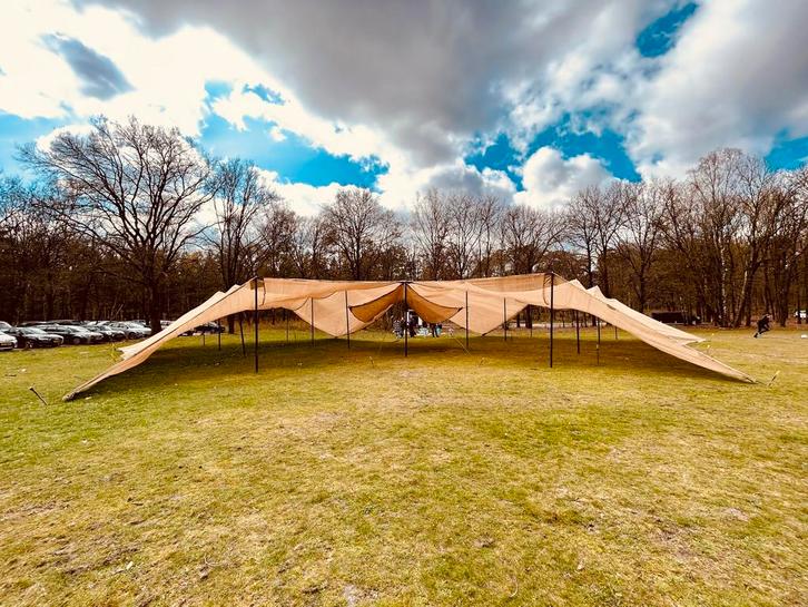 Drash schaduwtenten 15/15m, Tuin en Terras, Partytenten, Gebruikt, Overige typen, 2 meter of meer, 8 meter of meer, 6 meter of meer