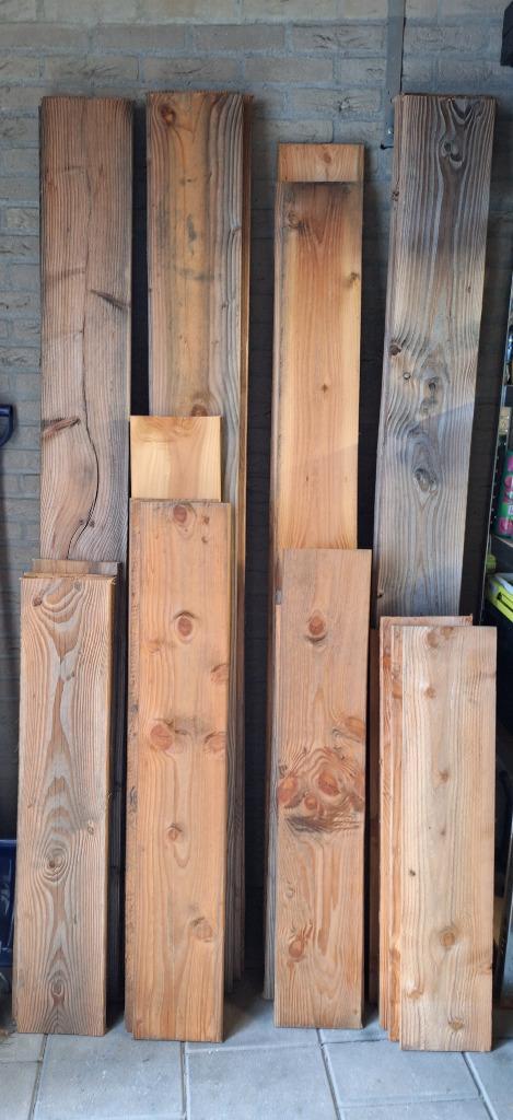 Restant douglas planken, Doe-het-zelf en Verbouw, Hout en Planken, Zo goed als nieuw, Plank, Overige houtsoorten, Minder dan 200 cm