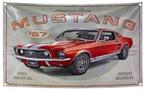 FORD MUSTANG BANNER 60X90 CM MET BEVESTIGGINGS OGEN, Auto diversen, Wieldoppen, Ophalen of Verzenden, Nieuw