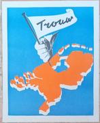 Bevrijdingsaffiche TROUW - mei 1945, Verzamelen, Ophalen of Verzenden, Nederland, Boek of Tijdschrift