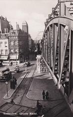 667H Rotterdam Grote Markt, spoorviaduct, Moriaansplein, Verzamelen, Ansichtkaarten | Nederland, Ophalen of Verzenden, 1920 tot 1940