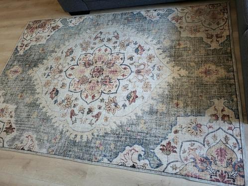 Vintage vloerkleed (160x230 cm) Santo Mandala olijfgroen, Huis en Inrichting, Stoffering | Tapijten en Kleden, Gebruikt, 150 tot 200 cm