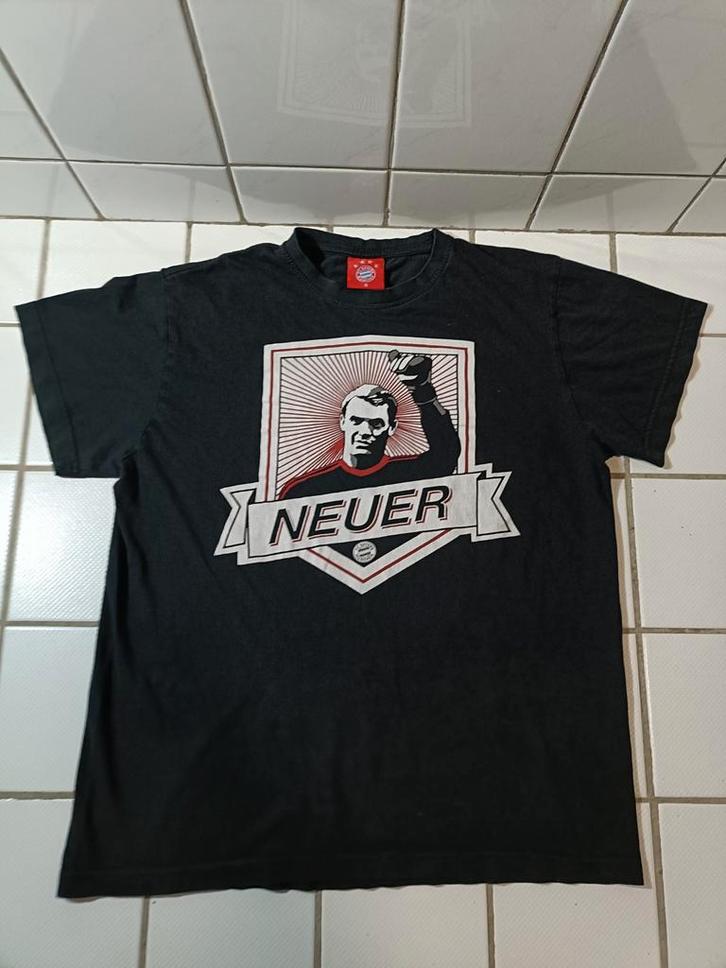 (S) FC Bayern Munchen 2020 Neuer Katoen Zwart Shirt, Kleding | Heren, T-shirts, Gedragen, Maat 46 (S) of kleiner, Zwart, Ophalen of Verzenden