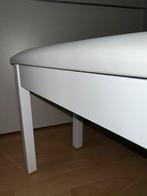 Glanzende witte leren pianokruk met opbergruimte, Wit, Ophalen of Verzenden, Zo goed als nieuw, Piano