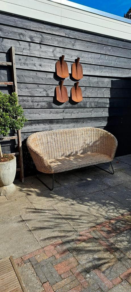 Rotan bankje, Tuin en Terras, Tuinbanken, Gebruikt, Rotan, Ophalen