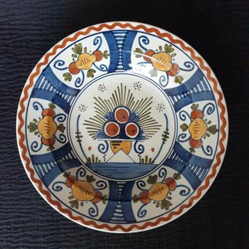 Vintage Makkum Tichelaar Wandplaat Handgeschilderd beschikbaar voor biedingen