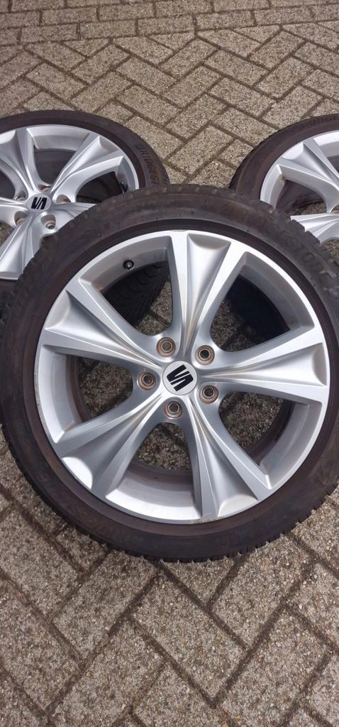 Seat Velgen met Banden, Auto-onderdelen, Banden en Velgen, Banden en Velgen, All Season, 17 inch, 225 mm, Personenwagen, Gebruikt