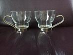 Nieuw koffieglas espressoglas koffiekop 2st met metalen oor, Ophalen of Verzenden, Nieuw