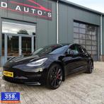 Tesla Model 3 Performance AWD 462PK DUAL MOTOR 1e eigenaar, Automaat, 27 €/maand, Zwart, Vierwielaandrijving