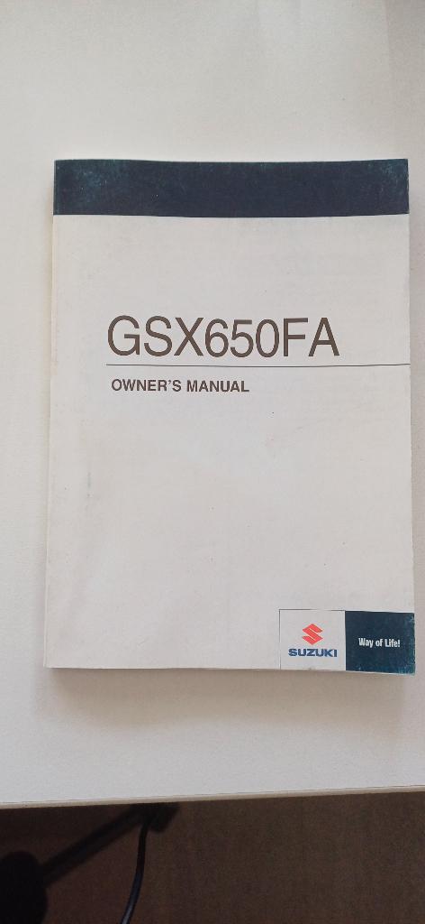 Instructieboekje Suzuki GSX 650 FA 2009, Ophalen of Verzenden, Suzuki