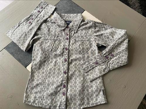 Gaaf bloesje van Villa Happ mt 128 voor 1,50 !!!, Kinderen en Baby's, Kinderkleding | Maat 128, Zo goed als nieuw, Meisje, Overhemd of Blouse