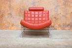 ZGANieuw! rode leren Leolux Volare design fauteuil, Huis en Inrichting, Fauteuils, Leolux, Leolux, Design, 75 tot 100 cm