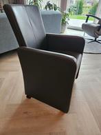 Lederen, verstelbare armstoel, verrijdbaar, Huis en Inrichting, Stoelen, Ophalen, Gebruikt, Twee, Modern