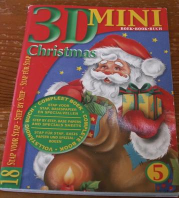 3D mini boek kerst basispapier + basisvellen compleet boek 5 beschikbaar voor biedingen