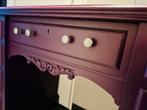 Vintage Purple Paars Engels bureau Barok stijl, Huis en Inrichting, Bureaus, Ophalen, Met wielen, Gebruikt, Bureau