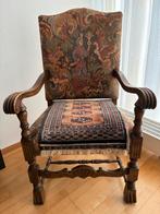 Klassieke houten fauteuil met afbeelding., Ophalen, Gebruikt, Hout