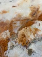 Vintage lectuurbak medsing met onyx marmeren blad, Huis en Inrichting, Woonaccessoires | Krantenbakken en Lectuurbakken, Ophalen