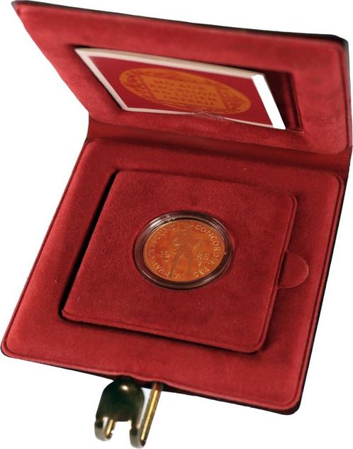 gouden dukaat 1986 proof in cassette, Postzegels en Munten, Munten | Nederland, Setje, Overige waardes, Koningin Beatrix, Goud