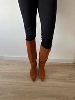 Suede laarzen cognac maat 38, Ophalen of Verzenden, Zo goed als nieuw, Bruin, Hoge laarzen