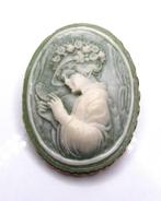 Vintage harscamee, Verzenden, Zo goed als nieuw, Goud, Overige materialen