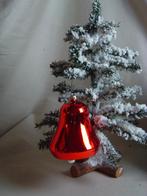 Oude grote rode kerstklok met klepel kerstbal, Ophalen of Verzenden, Gebruikt