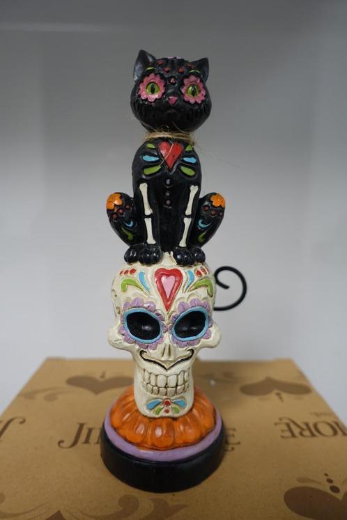 Day of the Dead Black Cat, Jim Shore 6010670. Halloween, Verzamelen, Disney, Nieuw, Beeldje of Figuurtje, Overige figuren, Ophalen of Verzenden