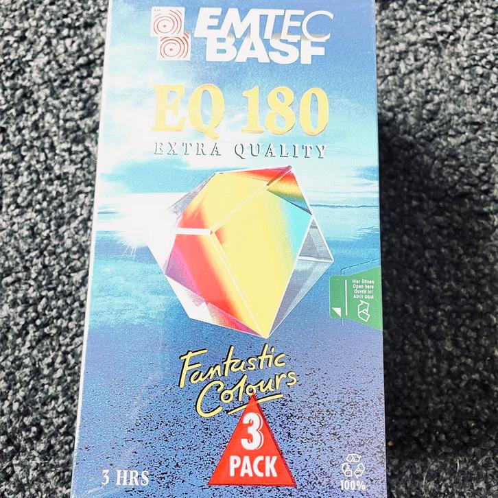 Nieuw in folie BASF 3x videobanden 180 min high quality, Cd's en Dvd's, VHS | Film, Nieuw in verpakking, Overige genres, Alle leeftijden