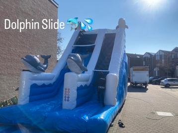 Te huur | Dolphin super slide | Glijbaan | Springkussen beschikbaar voor biedingen