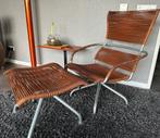 PierAntonio Bonacina the Boss relax stoel en voetenbank, Huis en Inrichting, Stoelen, Ophalen, Gebruikt, Bruin, Design