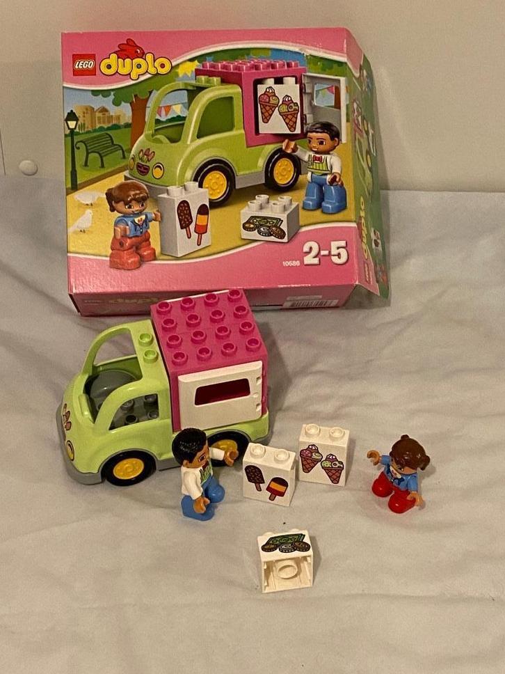 Duplo Ijscoauto, ijsverkoper 10586 in doos, Kinderen en Baby's, Speelgoed | Duplo en Lego, Zo goed als nieuw, Duplo, Complete set