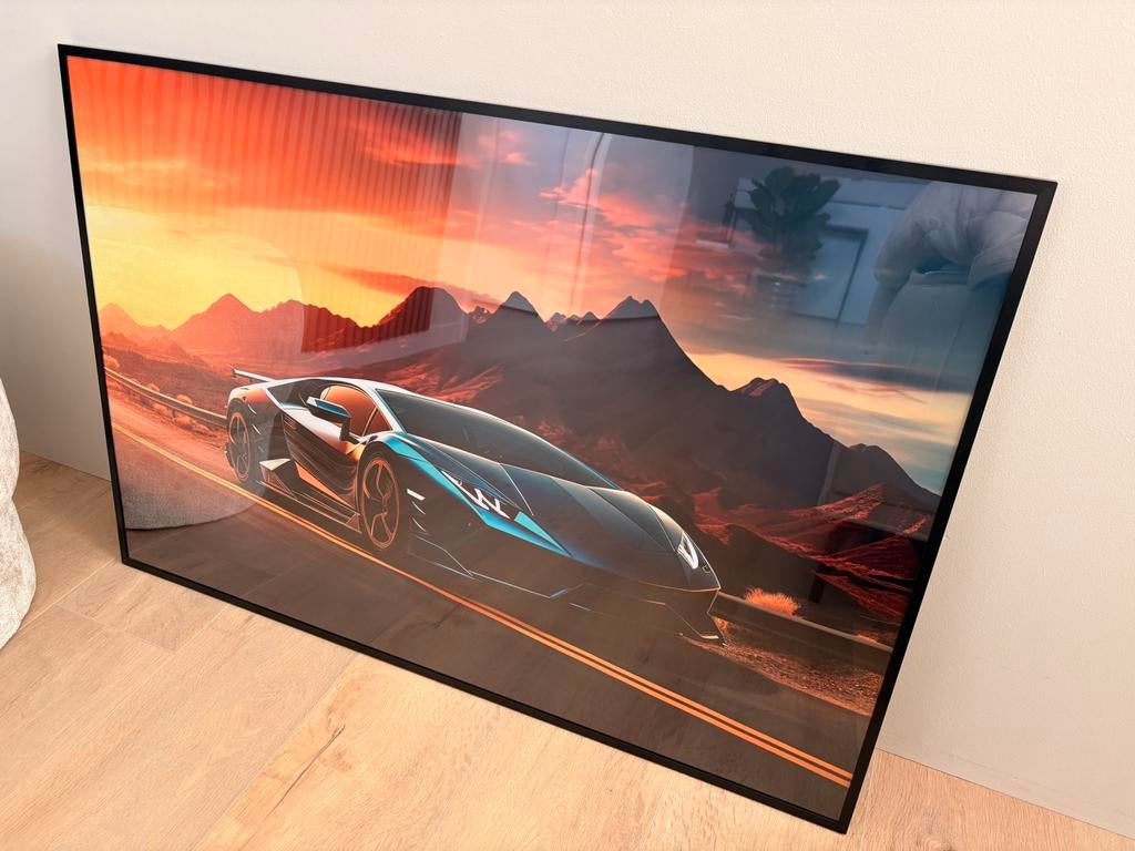 Lomviken lijst incl poster als nieuw 61x91 cm, Huis en Inrichting, Ophalen, Zo goed als nieuw