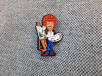 1 leuke pin van Bob Ross te koop beschikbaar voor biedingen