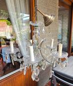 Oude kristallen kroonluchter, Huis en Inrichting, Lampen | Kroonluchters, Ophalen of Verzenden, Gebruikt