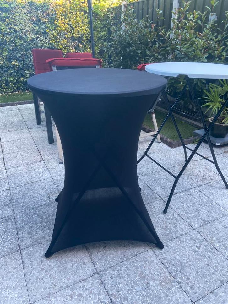 Statafels te huur incl zwarte rok 5 euro per dag per stuk, Huis en Inrichting, Tafels | Statafels, Zo goed als nieuw, Ophalen of Verzenden