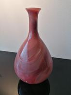 Vaas Bolvaas Glas Cerise Roze Gevlamd, Antiek en Kunst, Antiek | Glas en Kristal, Ophalen of Verzenden