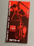 Brochure uit 1973 -1974  Rio Oldtimers schaal 1:43, Ophalen of Verzenden, Zo goed als nieuw, Auto, Overige merken
