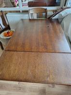 Eikenhouten Uitschuiftafel zonder stoelen, Huis en Inrichting, Ophalen of Verzenden