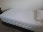 Boxspring 90x200 - Eenpersoonsbed, Ophalen, Eenpersoons, Grijs, 90 cm