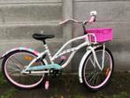 Meisjesfiets kinderfiets 24 inch -wit met roze en versiering, Ophalen, Gebruikt, 20 inch of meer