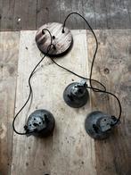 Industriële Hanglamp met 3 Lampen, Ophalen, Gebruikt, Metaal, Minder dan 50 cm
