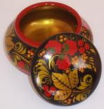 Khokhloma doosje met framboosen en lijsterbessen motieven, Ophalen of Verzenden