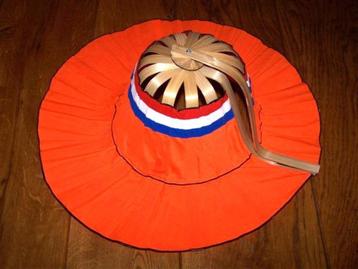 Koningsdag Oranje Holland hoed inklapbaar bamboe beschikbaar voor biedingen