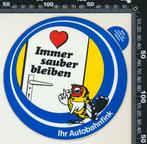 Sticker: Autobahnfink - Immer sauber bleiben (2), Ophalen of Verzenden, Zo goed als nieuw, Auto of Motor