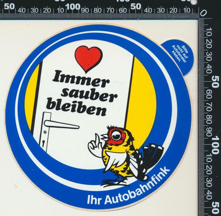 Sticker: Autobahnfink - Immer sauber bleiben (2), Verzamelen, Stickers, Zo goed als nieuw, Auto of Motor, Ophalen of Verzenden