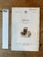 1931 BTH magneet ontsteking, K en KV magneto, documentatie, Ophalen of Verzenden, Overige merken