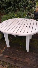 Tuintafel kunststof wit stevig, Ophalen, Gebruikt, Ovaal, Kunststof
